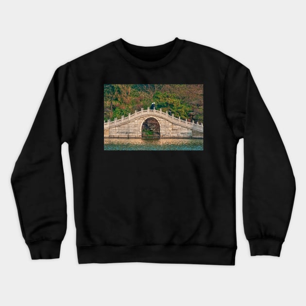 Bridge at Bei Hai Lake, Beijing, China. Crewneck Sweatshirt by bulljup